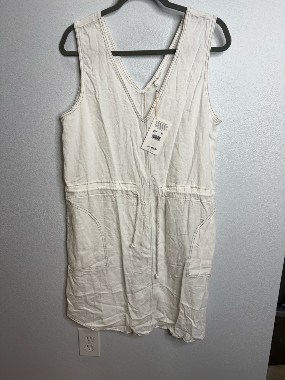 Splendid White Sleeveless Dress Size Large NWT